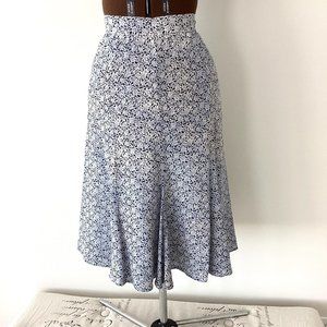 Vintage Mr Jax Floral Silk Trumpet Skirt